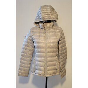 Calvin Klein Packable Lightweight Premium Down Jacket Size Large Grey Quilted *